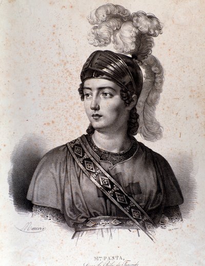 Retrato de Giuditta Pasta en Tancredi, ópera de Gioacchino Rossini de Unknown artist