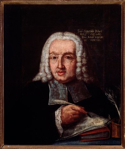 Retrato de Giuseppe Giacomo Saratelli (1714-1762) compositor y organista italiano. Pintura anónima. Siglo XVIII. Bolonia, Museo Bibliográfico Musicale de Unknown artist