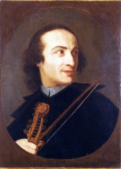 Retrato de Giuseppe Tartini (1692 - 1770), violinista y compositor italiano. Museo del Castello. Milán de Unknown artist