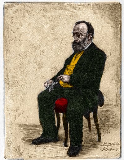 Retrato de Gottfried Keller (1819-1890), escritor y poeta suizo de habla alemana de Unknown artist