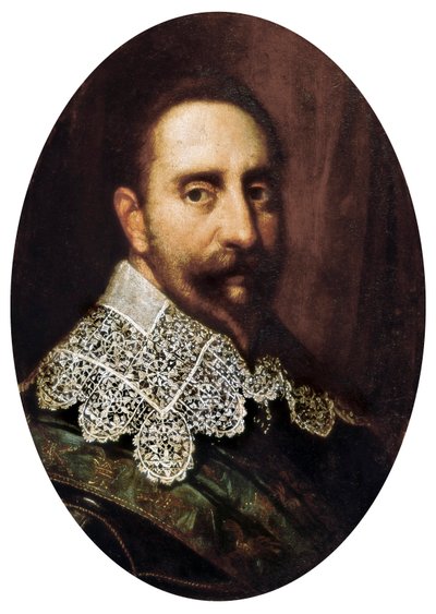 Retrato de Gustavo-Adolfo II (Gustavo Adolfo) (1594-1632), Rey de Suecia de 1611 a 1632. Pintura. Padua, Museo Municipal de Padua de Unknown artist