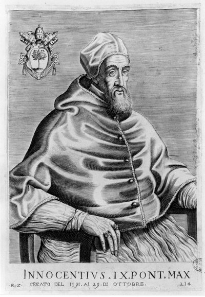 Retrato de Inocencio IX (1519 - 1591) de Unknown artist