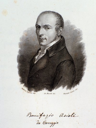 Retrato del compositor italiano Bonifazio Asioli. Grabado. Siglo XIX de Unknown artist
