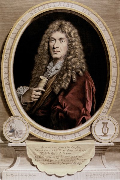 Retrato de Jean Baptiste Lully (Giovanni Battista Lulli) (1632-1687). de Unknown artist