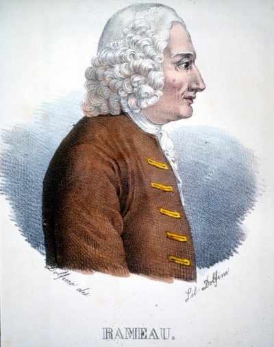 Retrato de Jean Philippe (Jean-Philippe) Rameau (1683 - 1764), compositor francés. de Unknown artist