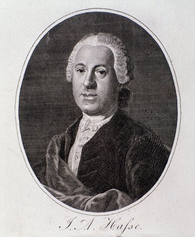Retrato de Johann Adolf Hasse (grabado) de Unknown artist