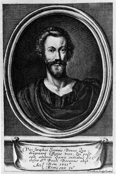 Retrato de John Donne (1572-1631) poeta inglés. de Unknown artist