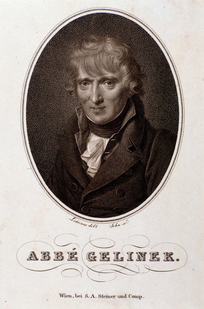 Retrato de Josef Gelinek (Joseph) (1758-1825) pianista, compositor y teólogo austríaco de Unknown artist