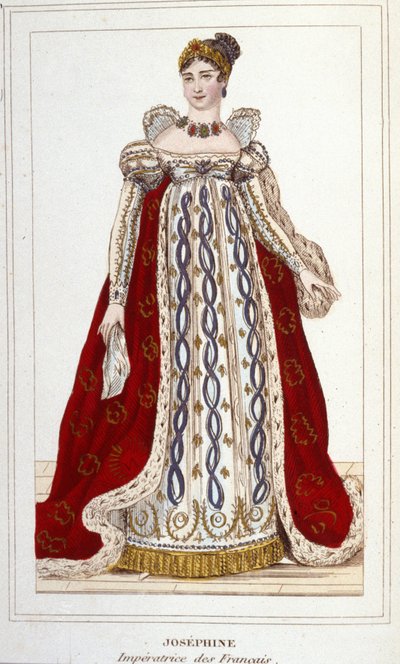 Retrato de Josefina de Beauharnais Bonaparte (1763 - 1814), Emperatriz de los Franceses. Grabado de 1830 de Unknown artist