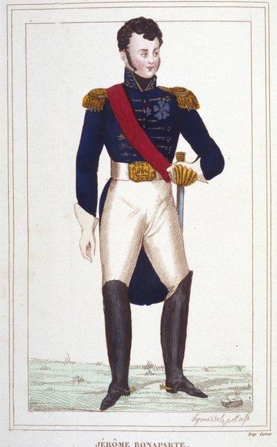Retrato de Jérôme Bonaparte 1784-1860. Grabado de 1830 de Unknown artist