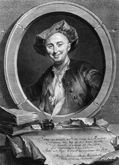 Retrato de Julien Offray de La Mettrie (1709-1751) médico y filósofo francés de Unknown artist