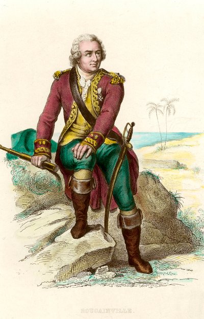 Retrato de Louis Antoine, Conde de Bougainville (1729 - 1811) navegante francés. Grabado del siglo XIX. Coll. Go. de Unknown artist