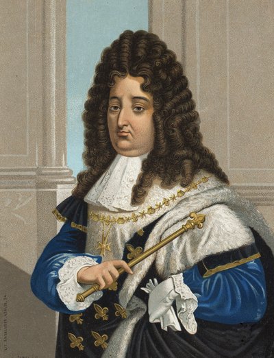 Retrato de Luis XIV (1638-1715), Rey de Francia. Después de “Hombres y Mujeres célebres”. Barcelona 1877. de Unknown artist