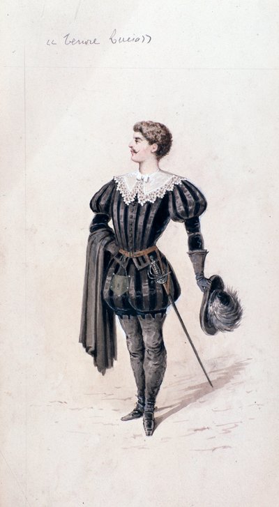 Retrato de Lucio, tenor en Lucia di Lammermoor, ópera de Gaetano Donizetti de Unknown artist