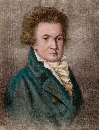 Retrato de Ludwig van Beethoven (1770-1827), compositor alemán de Unknown artist