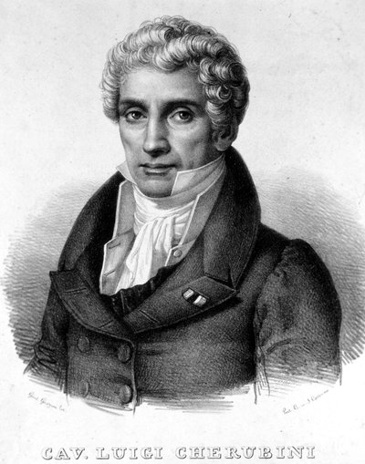 Retrato de Luigi Cherubini (1760-1842), compositor italiano de Unknown artist
