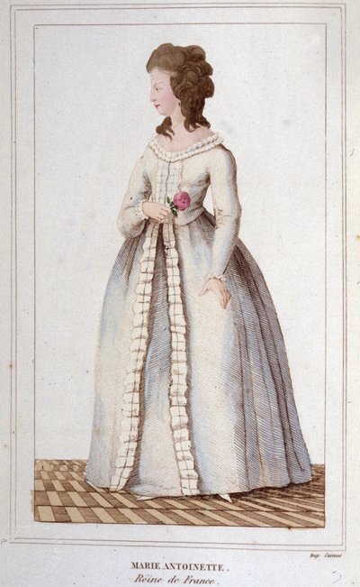 Retrato de María Antonieta (1755-1793) Grabado de 1830 de Unknown artist