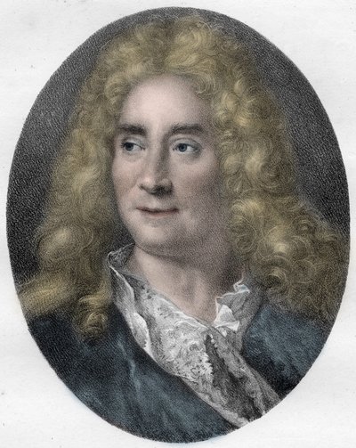 Retrato de Michel Boyron (Michel Baron), actor y dramaturgo inglés (1653-1729) - grabado de Unknown artist