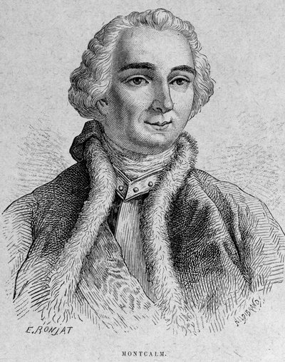 Retrato de Montcalm, General francés (1712 - 1759) de Unknown artist