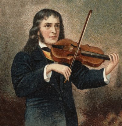 Retrato de Niccolò Paganini (1782 - 1840) violinista italiano de Unknown artist