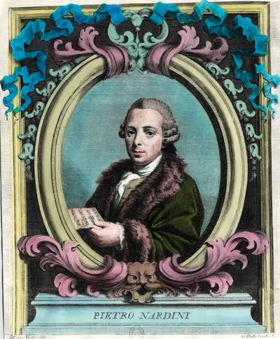 Retrato de Pietro Nardini (1722 - 1793), violinista y compositor italiano. Grabado del siglo XVIII. Colección privada. de Unknown artist