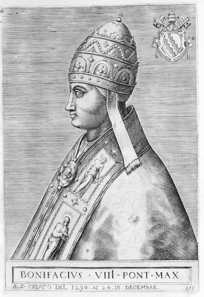 Retrato del Papa Bonifacio VIII (Benedetto Caetani, conocido como Bonifacio VIII) de Unknown artist