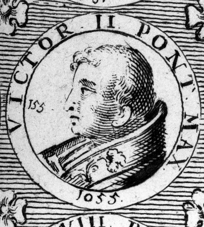 Retrato del Papa Víctor II (o Víctor 2 murió en 1057) de Unknown artist