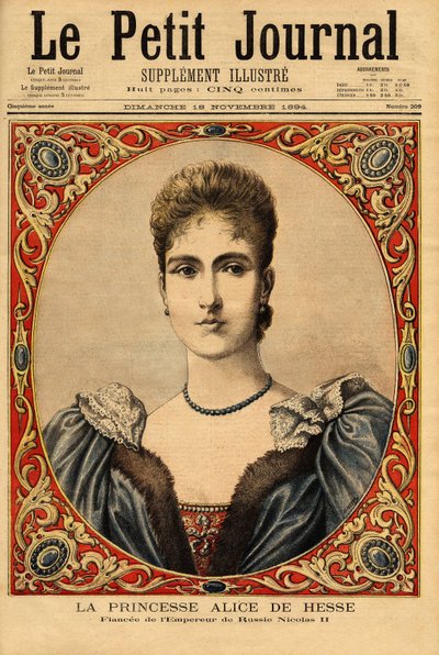 Retrato de la Princesa Alix de Hesse (o Alexandra de Hesse Darmstadt) de Unknown artist