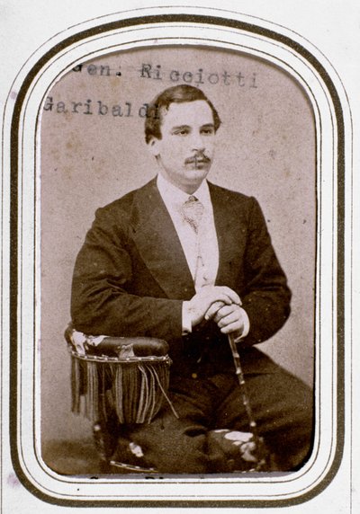 Retrato de Ricciotti Garibaldi (1847-1924), hijo del patriota italiano Giuseppe Garibaldi y su primera esposa Anita de Unknown artist