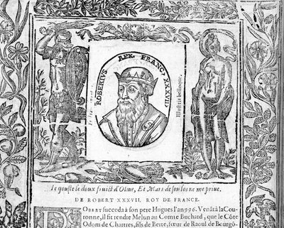 Retrato de Roberto el Piadoso, Rey de Francia de 996 a 1031 de Unknown artist