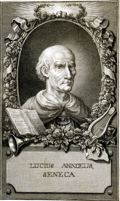 Retrato de Séneca (4-65). Grabado de 1794. Coll Maciet, Biblioteca de Artes Decorativas, París. de Unknown artist