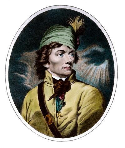 Retrato de Tadeusz Kosciuszko, general y héroe polaco. Grabado del siglo XVIII de Unknown artist