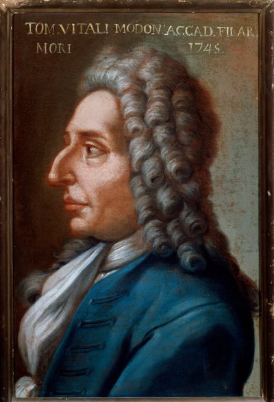 Retrato de Tommaso Antonio Vitali Modoni (1663-1745) compositor y violinista italiano de Unknown artist