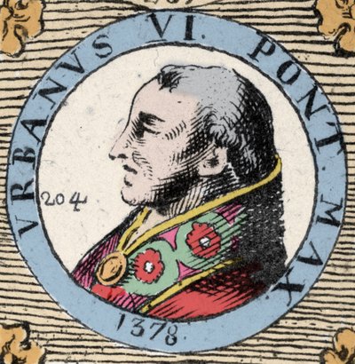 Retrato de Urbano VI (Bartolemeo Prignano) de Unknown artist