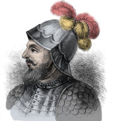 Retrato de Vasco Núñez de Balboa, conquistador español (1475-1517) - Grabado del siglo XIX de Unknown artist