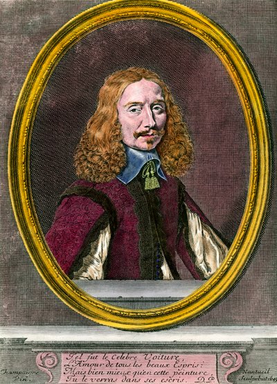 Retrato de Vincent Car (1597-1648) escritor francés (grabado del siglo XVIII) de Unknown artist