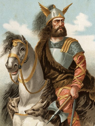 Retrato de Viriato. en latín Viriatus, o Viriathus, jefe lusitano (pueblo celta) (139 a.C.) después de Hombres y Mujeres Célebres. Barcelona 1877 de Unknown artist