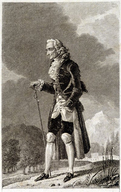 Retrato de Voltaire (1694 - 1778), escritor y filósofo francés, anciano de Unknown artist
