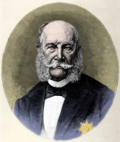 Retrato de Guillermo I (1797-1888), Rey de Prusia y Emperador de Alemania. Grabado de finales del siglo XIX. de Unknown artist