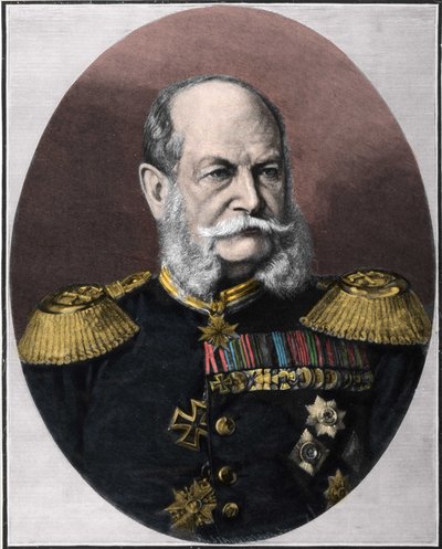 Retrato de Guillermo I (1797-1888), Rey de Prusia y Emperador de Alemania. Grabado de finales del siglo XIX. de Unknown artist