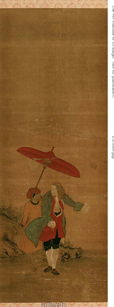 Retrato de un holandés con criado de Unknown artist