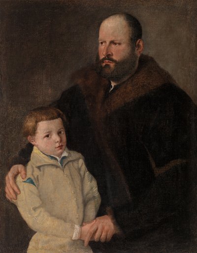 Retrato de un caballero y su hijo de Unknown artist