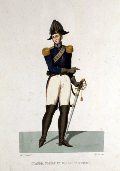 Retrato de un miembro de la guardia noble del Estado Vaticano. de Unknown artist