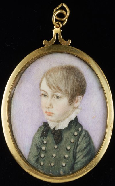 Retrato de un joven, anteriormente se creía que era Horatio Nelson, c.1810 (acuarela, marfil, papel) de Unknown artist