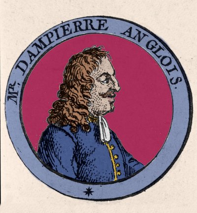 Retrato del bucanero británico, navegante y científico William Dampier (1652-1715). Grabado del siglo XIX de Unknown artist