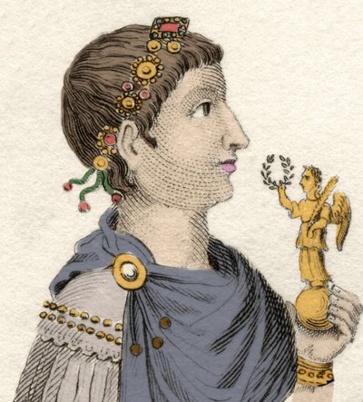 Retrato del emperador romano oriental Flavio Arcadio (377-408) de Unknown artist