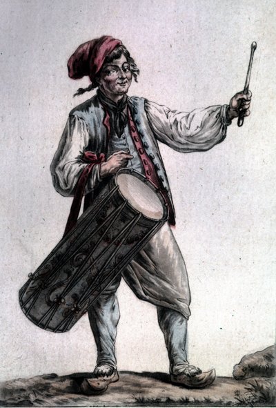 Retrato del tenor francés Antoine Trial (1736 - 1795) en el papel de Père la Joie en “Los Cosechadores” de André Modeste Grétry (1741 - 1813), París 1787 de Unknown artist
