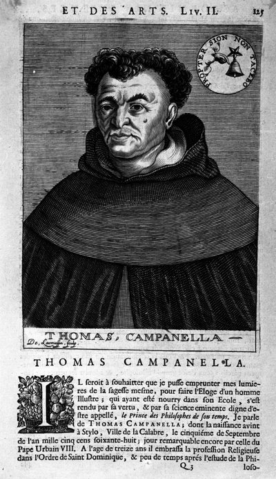 Retrato del filósofo italiano Tommaso Campanella (1568-1639). Hoja de origen desconocido del siglo XVII de Unknown artist