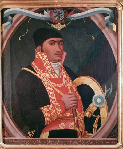 Retrato del patriota mexicano María Morelos (1765-1815) de Unknown artist