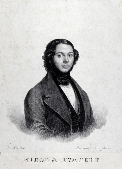 Retrato del cantante ruso Nicola Ivanoff (Nikolaj Kuzmiv Ivanov 1810-1880). de Unknown artist
